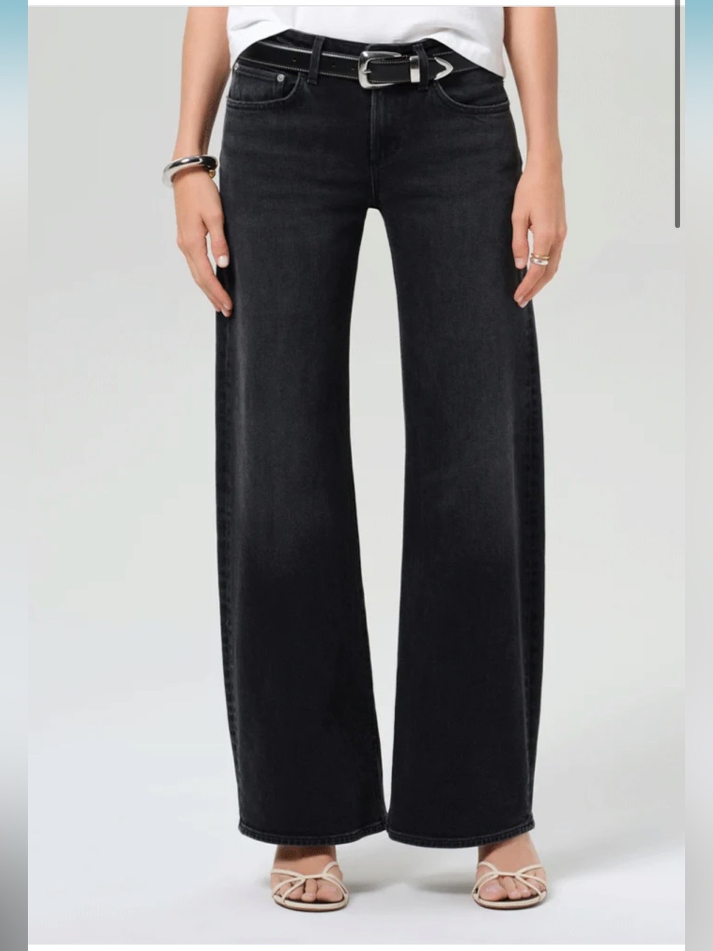 new Citizens of Humanity Nora low rise trouser jeans in washed black Cat Eye